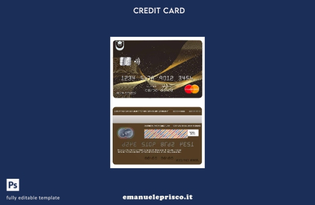 modello mastercard della banca Bulgaria United in stile verificato